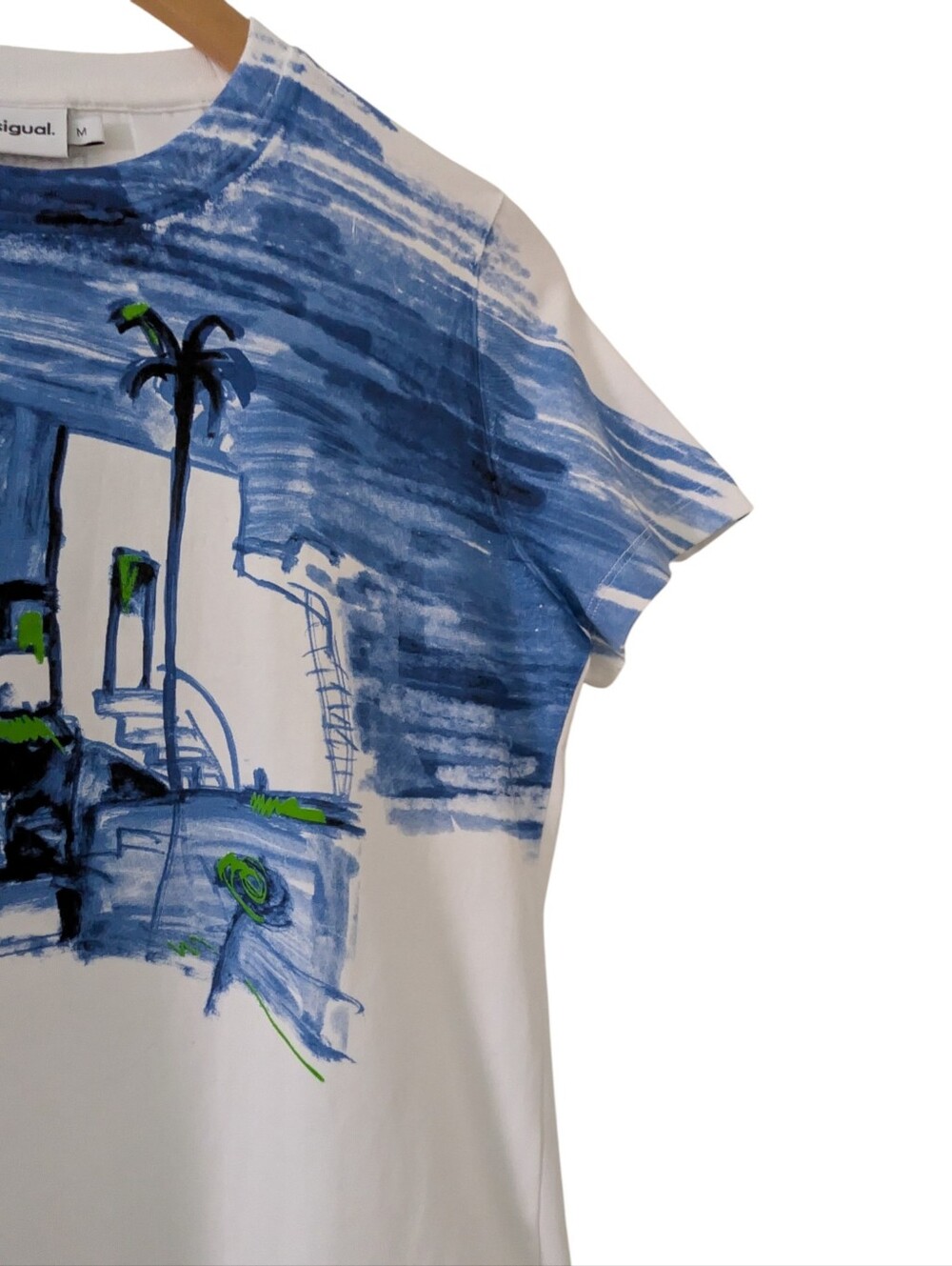 Desigual Mediterranean Landscape T-shirt By Artist Javier Mariscal Collab Medium - Picture 5 of 12